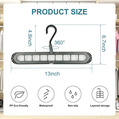 12 pcs Cintre Magique,Qualité Supérieure Cintre Pliable,Multi-Fonctions Cintres Gain de Place,pour Le Stockage et Le Séchage Vêtements